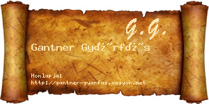 Gantner Gyárfás névjegykártya